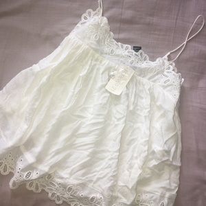 White lace tank top
